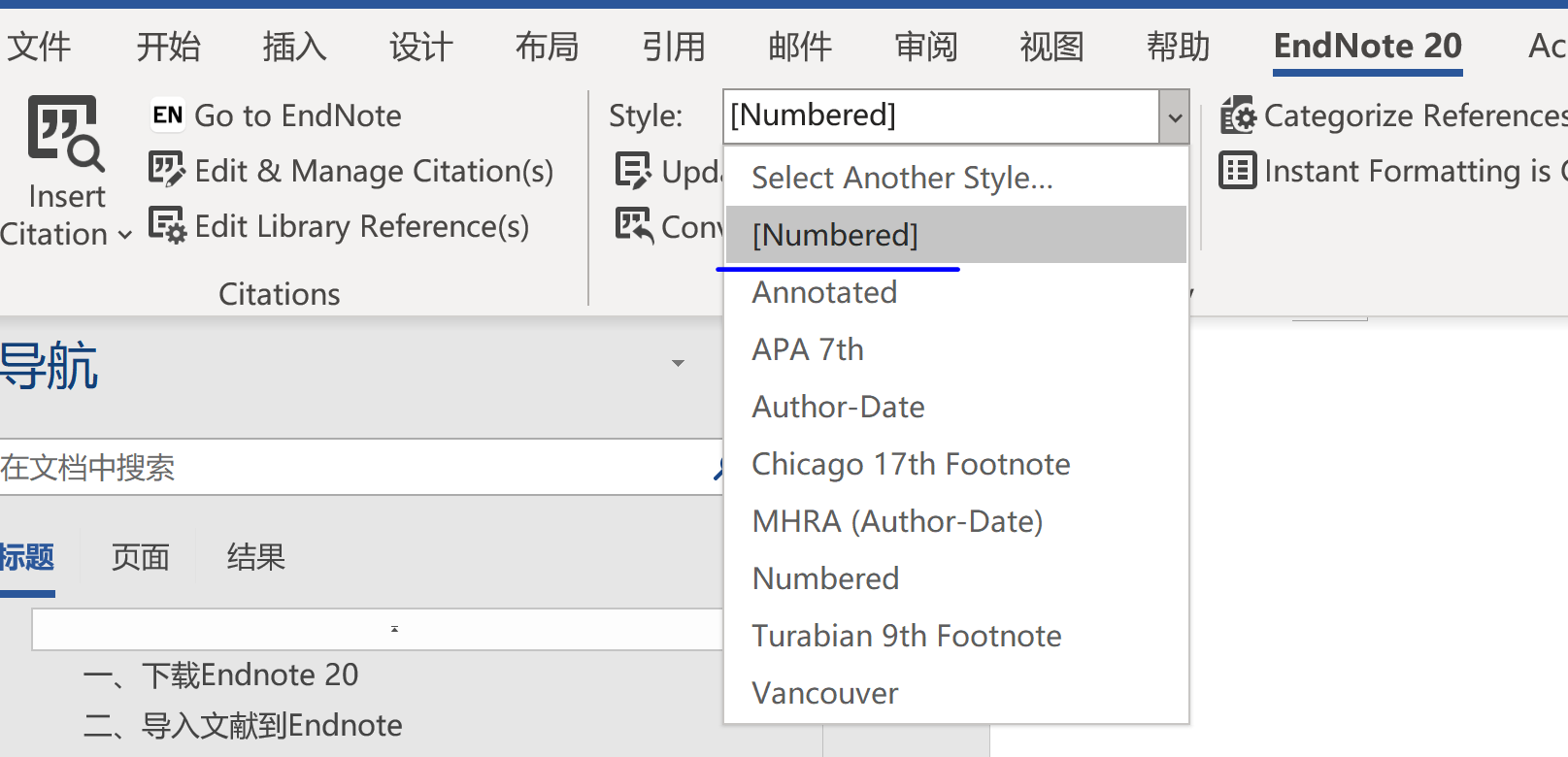 Updating citations and bibliography